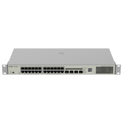 Switch RUJIEE CLOUD L2 MAN. 24P POE+ GBe + 4P SFP 370W Rack